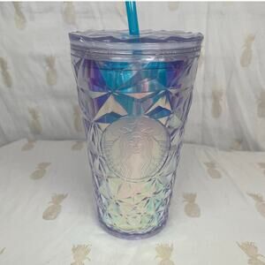 Starbucks Holiday 2023 Clear Diamond Iridescent Prism Crystal 16 oz cold tumbler